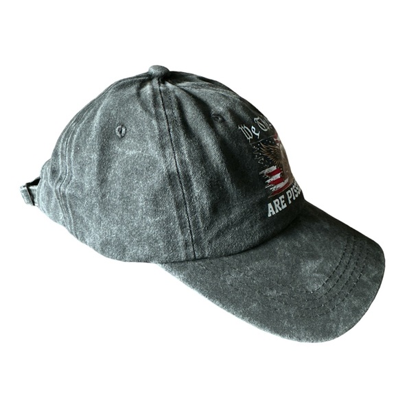 Vintage Washed Distressed USA Flag Baseball Cap - Adjustable Unisex - Picture 3 of 3